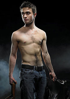This is Harry Potter star Daniel Radcliffe shirtless